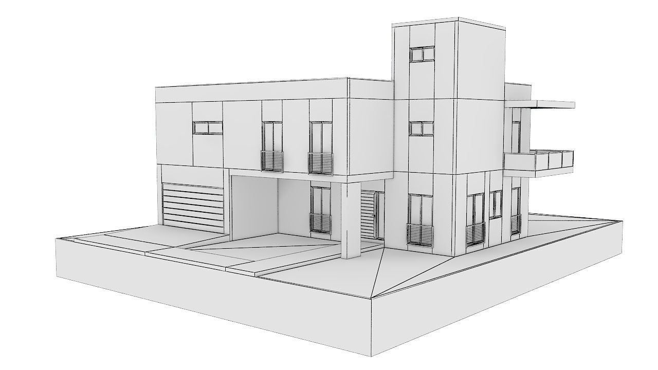Modern House 16 3D model_4