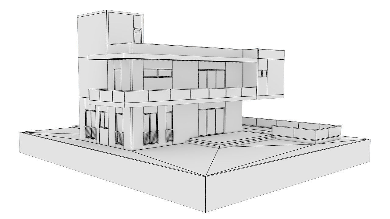 Modern House 16 3D model_5
