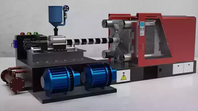 Injection molding machine 3D model