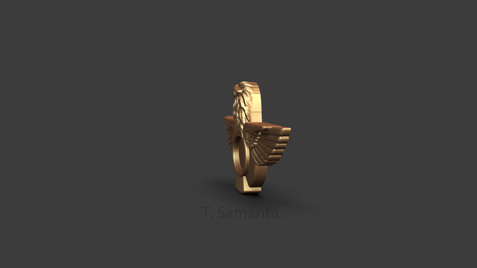 Eagle golden 3D print model_6