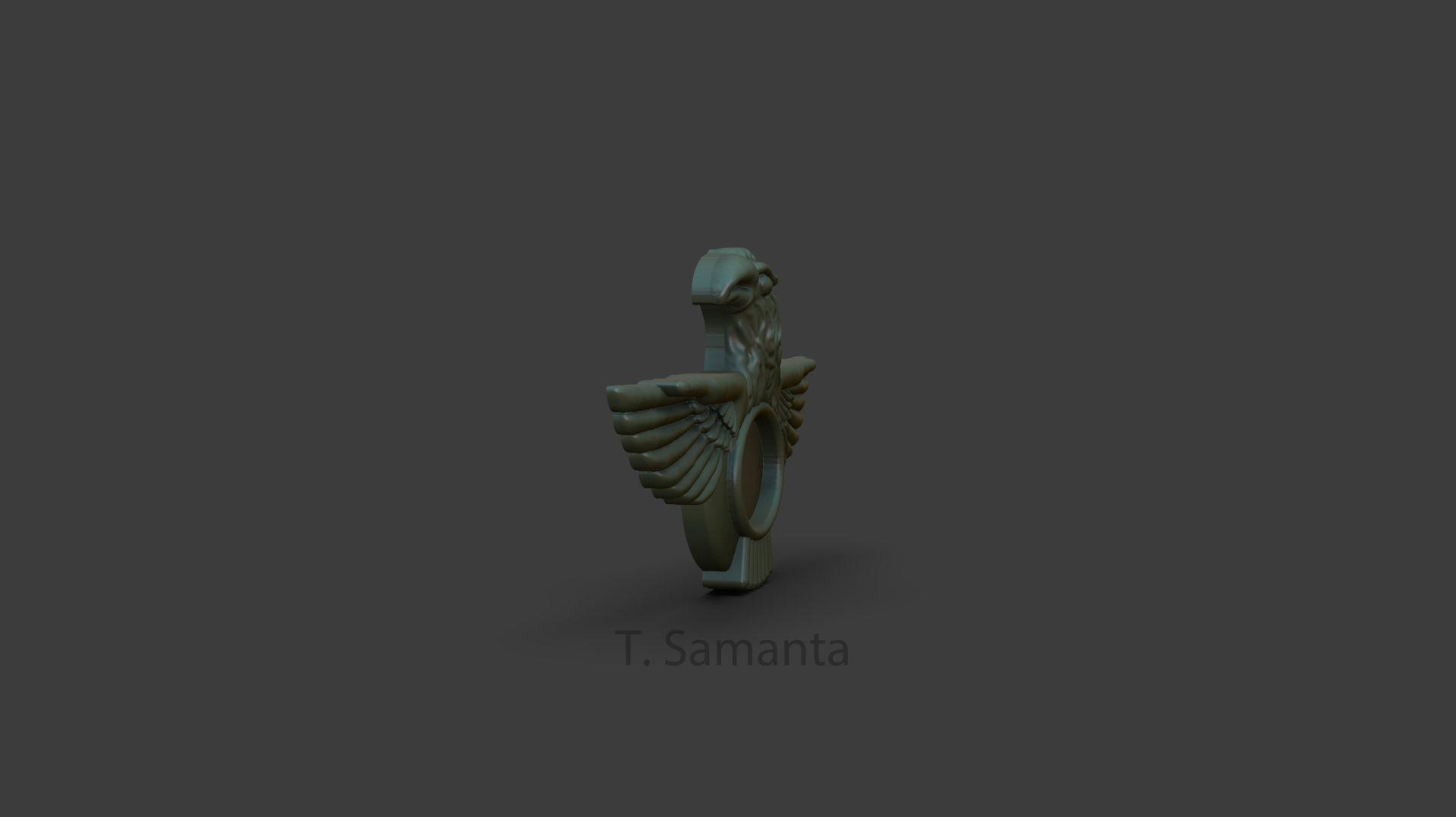 Eagle golden 3D print model_12