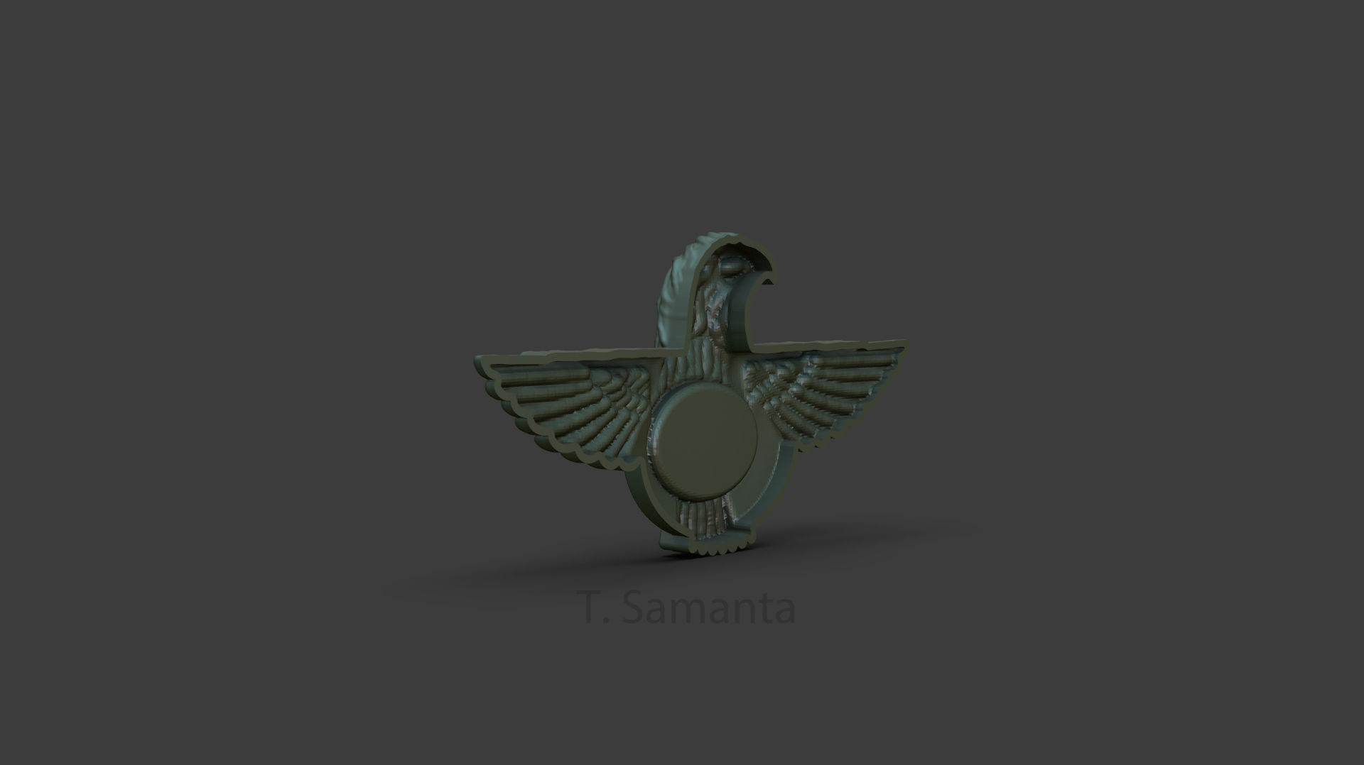 Eagle golden 3D print model_15