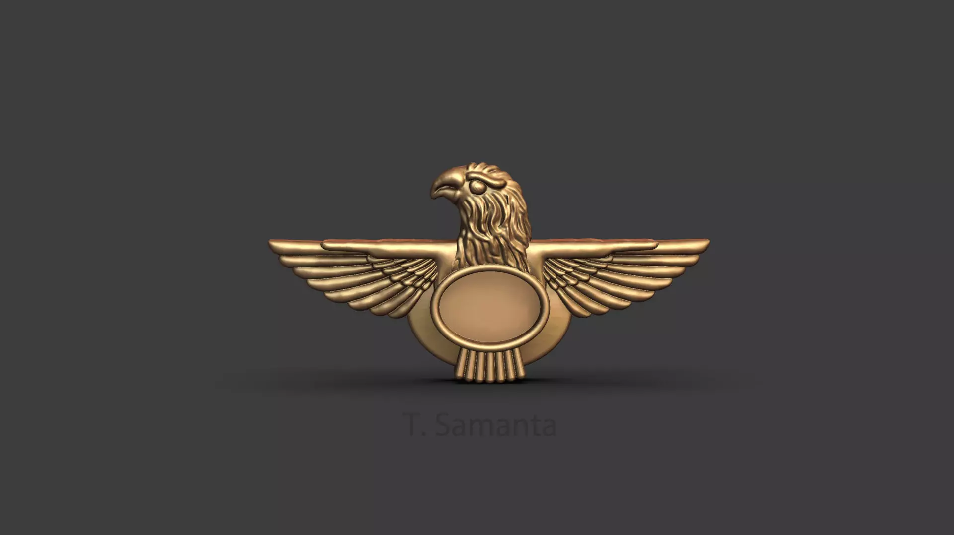 Eagle golden 3D print model_0