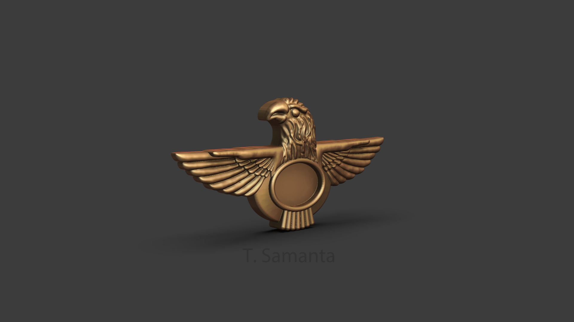 Eagle golden 3D print model_1