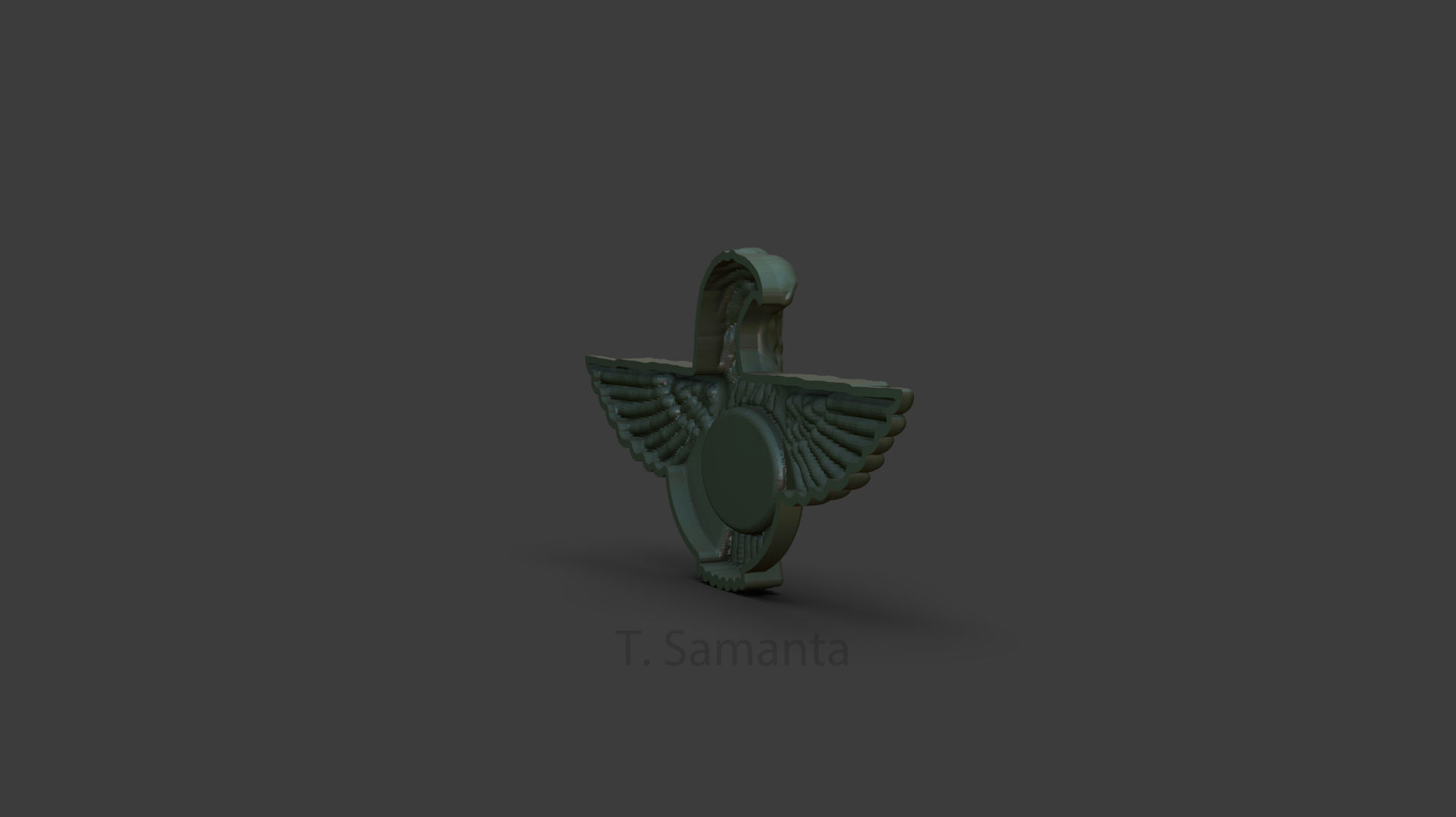Eagle golden 3D print model_13