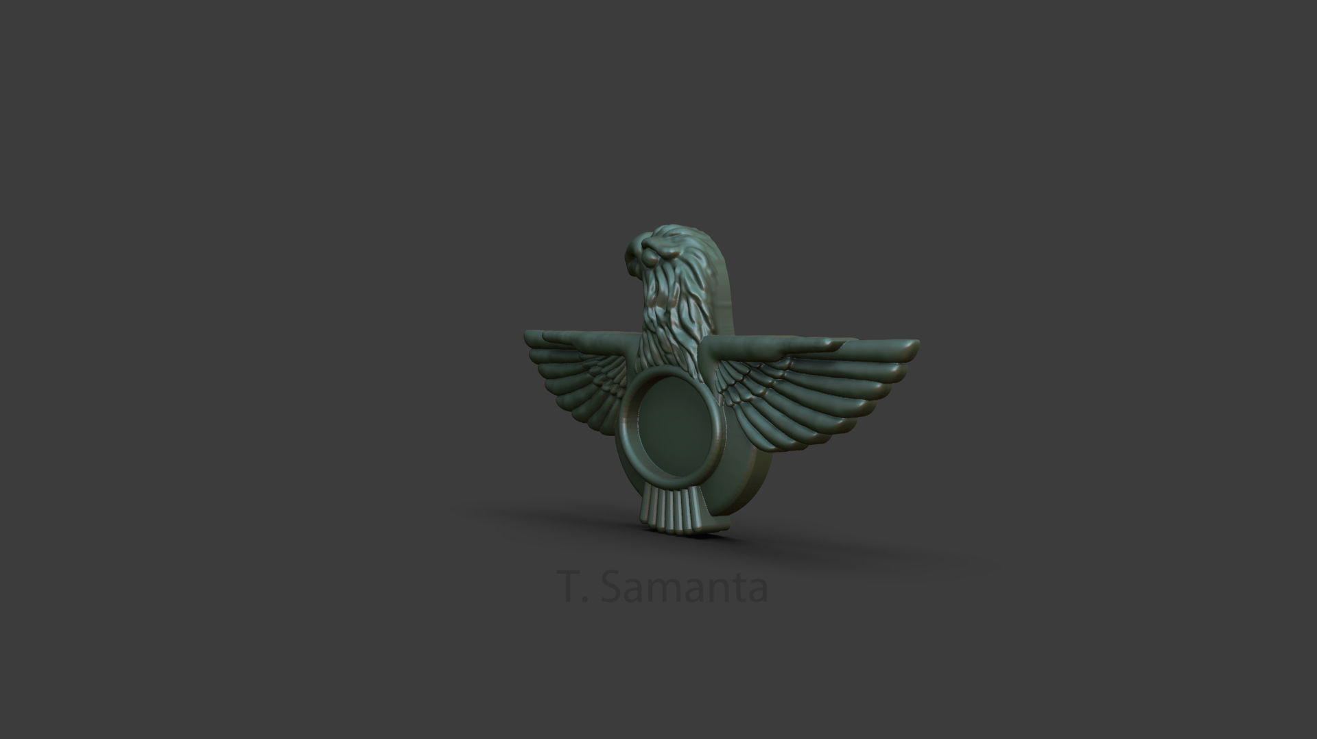 Eagle golden 3D print model_17