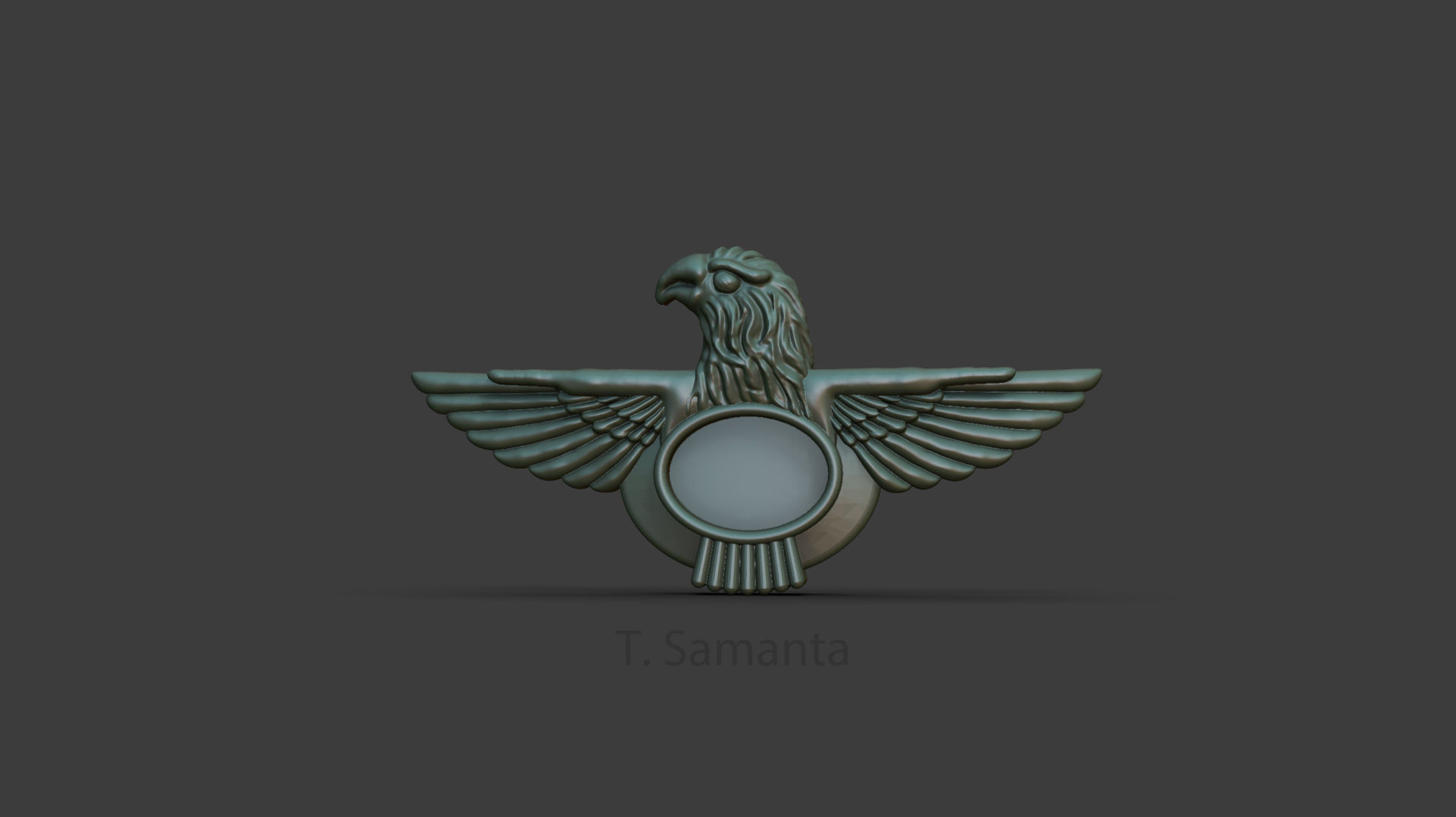 Eagle golden 3D print model_10