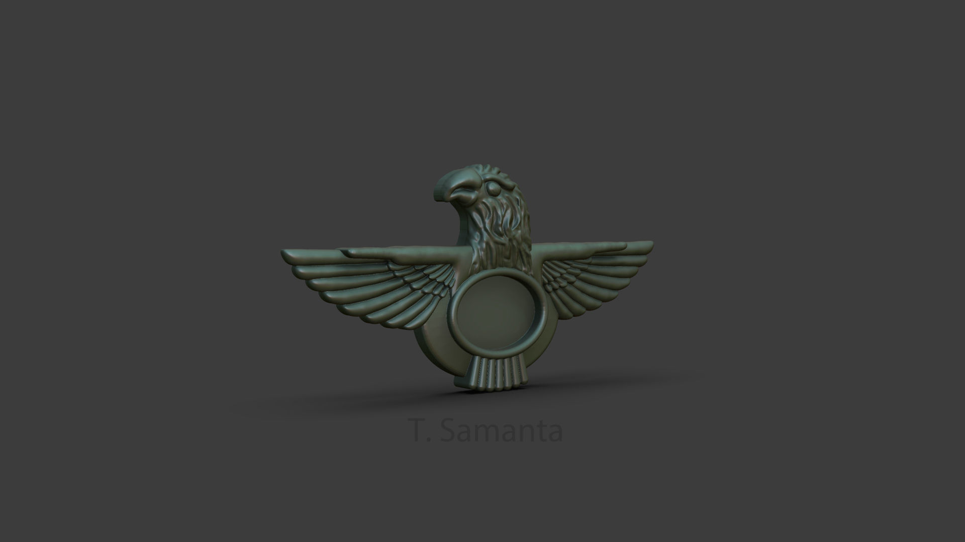 Eagle golden 3D print model_11