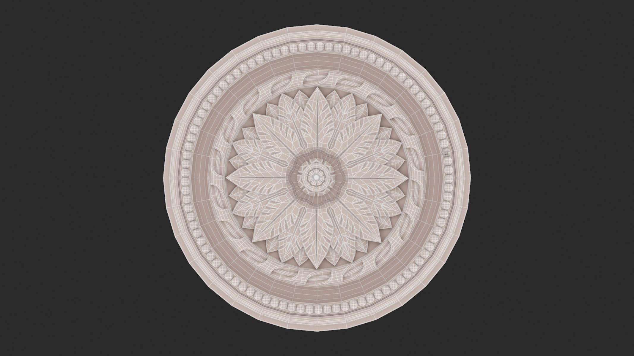 Classic Ceiling Medallion 28 3D model_5