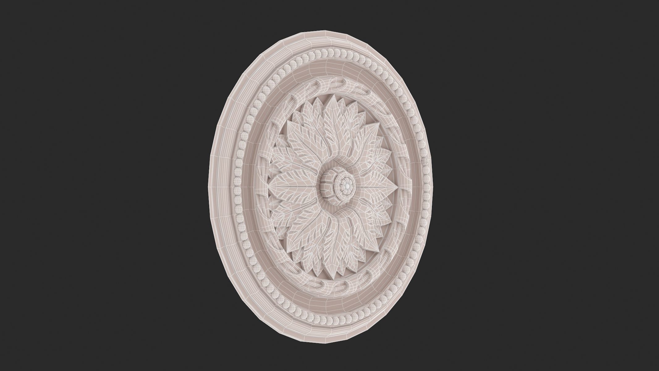 Classic Ceiling Medallion 28 3D model_6