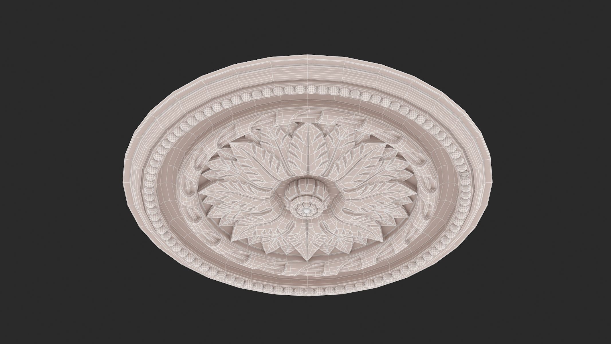 Classic Ceiling Medallion 28 3D model_8