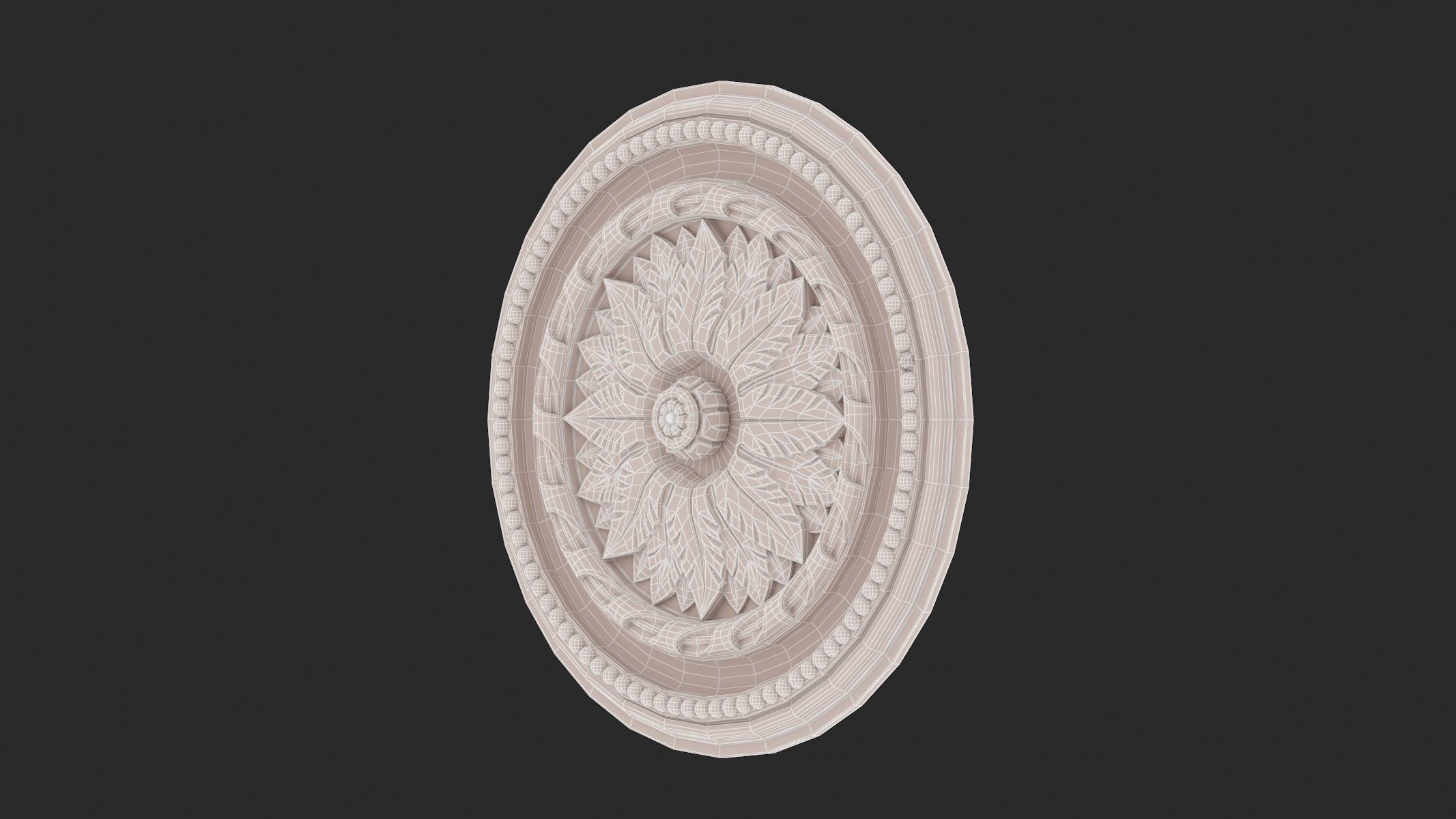 Classic Ceiling Medallion 28 3D model_7