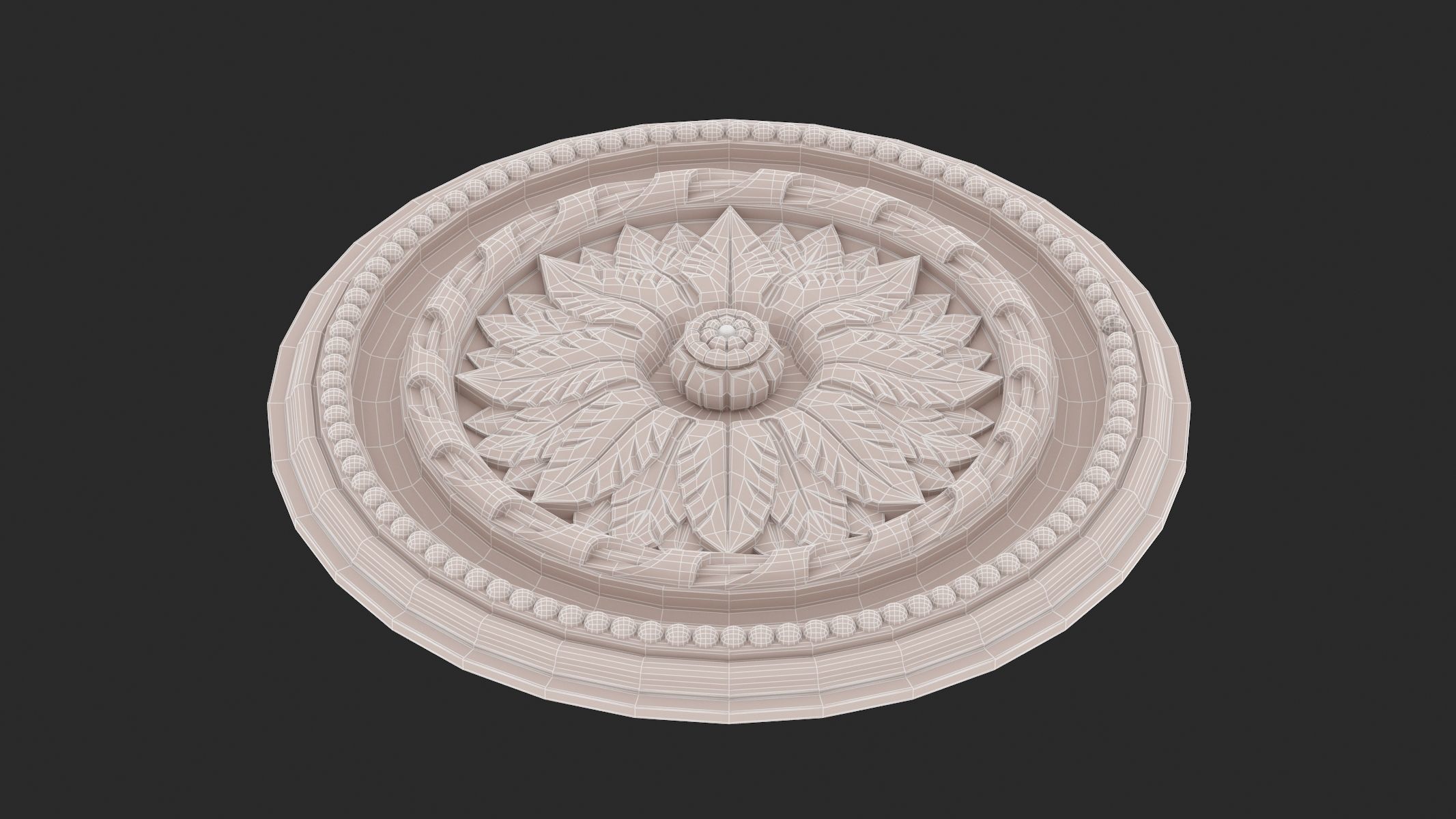 Classic Ceiling Medallion 28 3D model_9