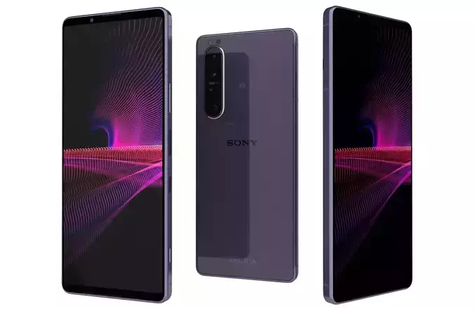 Sony Xperia 1 III Frosted Purple 3D model Sony Xperia 1 III Frosted Purple 3D model