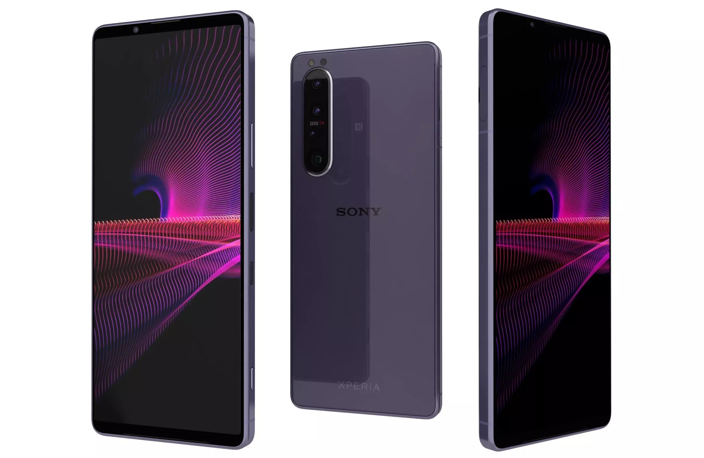 Sony Xperia 1 III Frosted Purple 3D model_0
