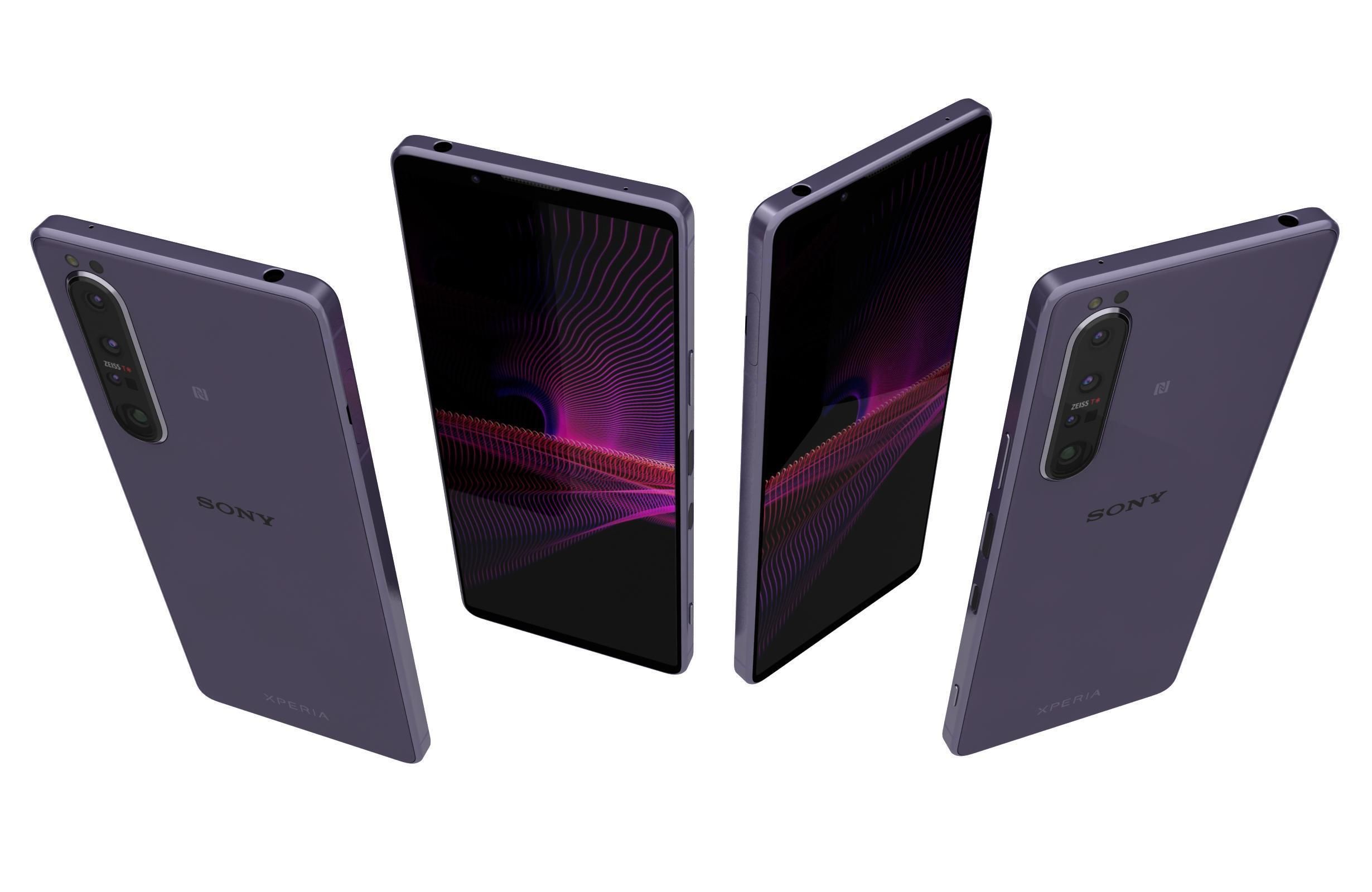 Sony Xperia 1 III Frosted Purple 3D model_1