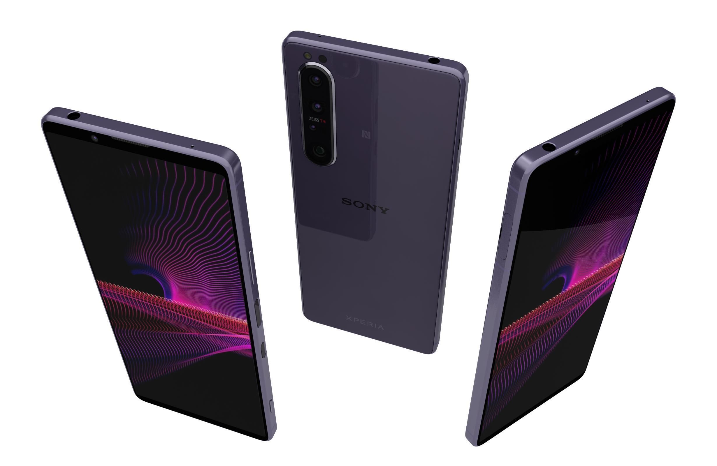Sony Xperia 1 III Frosted Purple 3D model_2