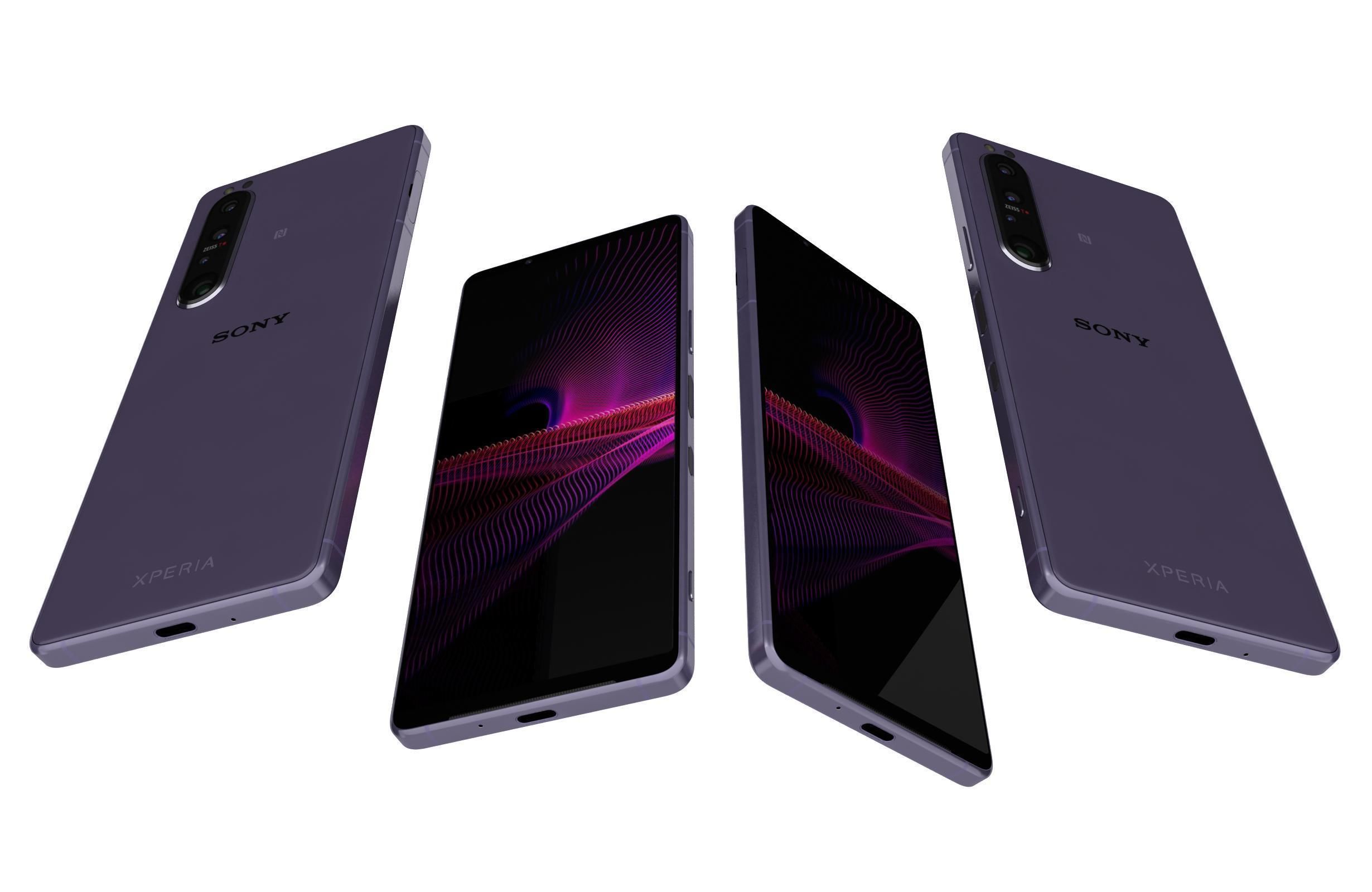 Sony Xperia 1 III Frosted Purple 3D model_5