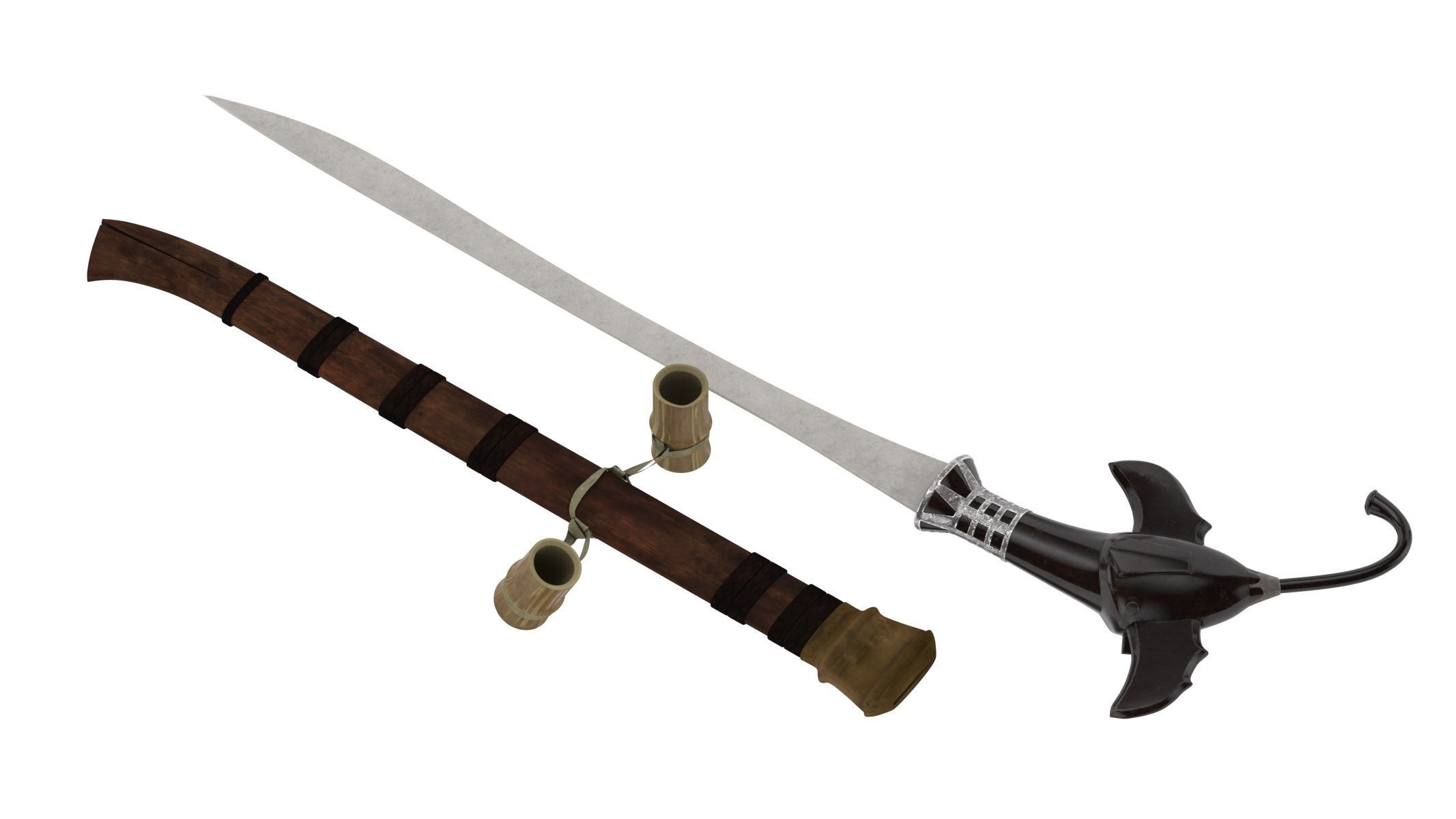 Gari Sword Low-poly 3D model_1