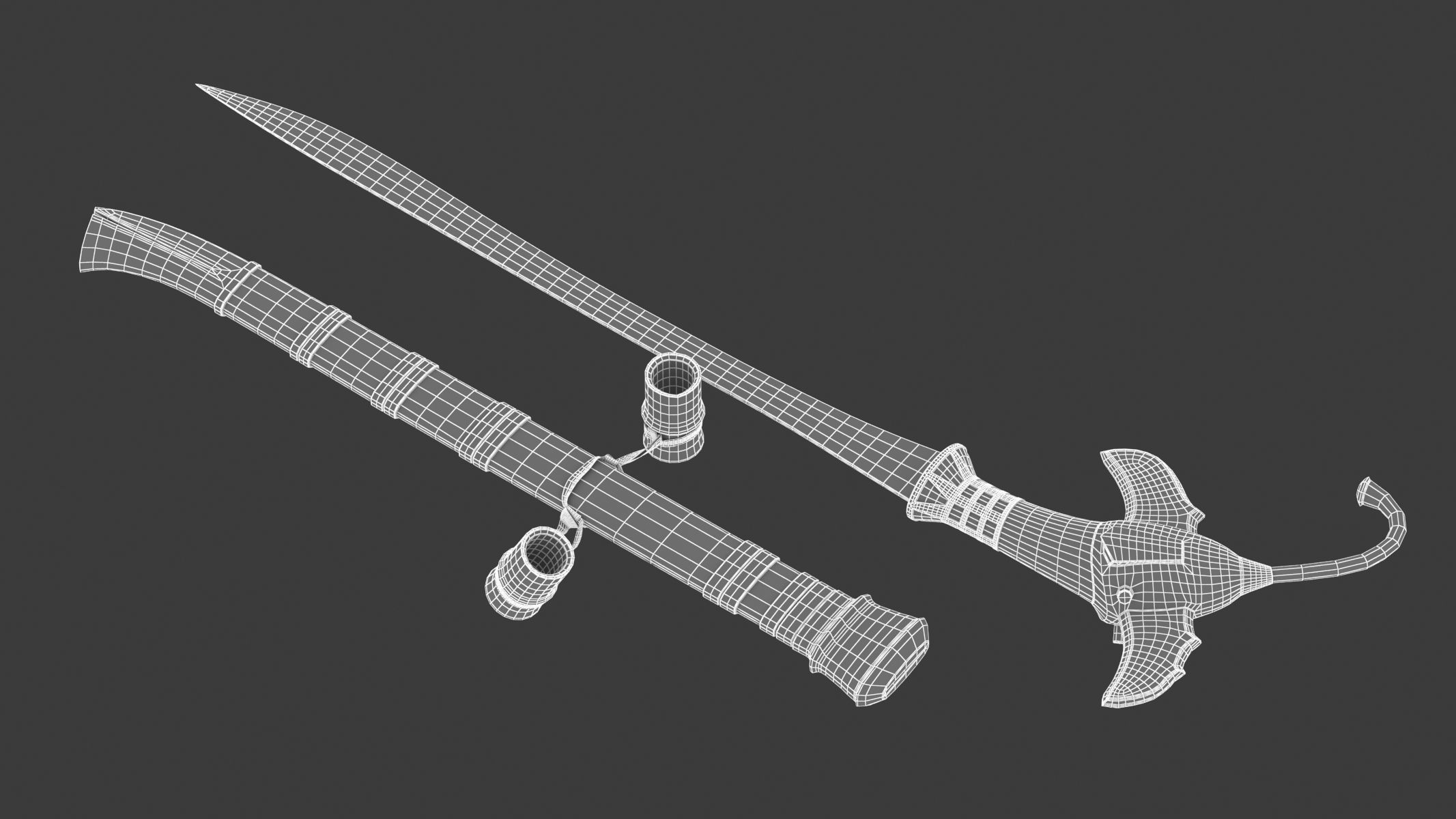 Gari Sword Low-poly 3D model_16