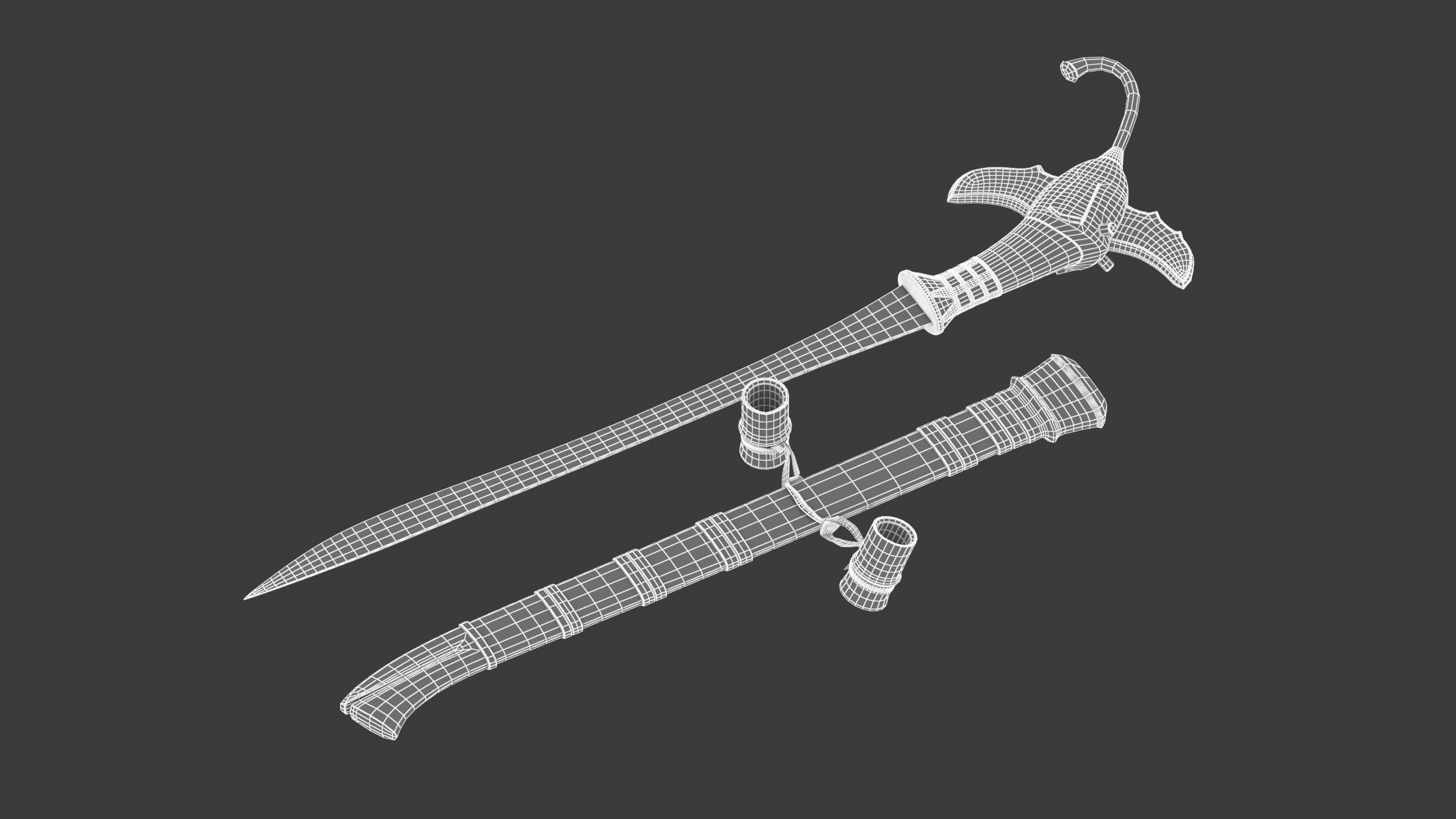 Gari Sword Low-poly 3D model_17