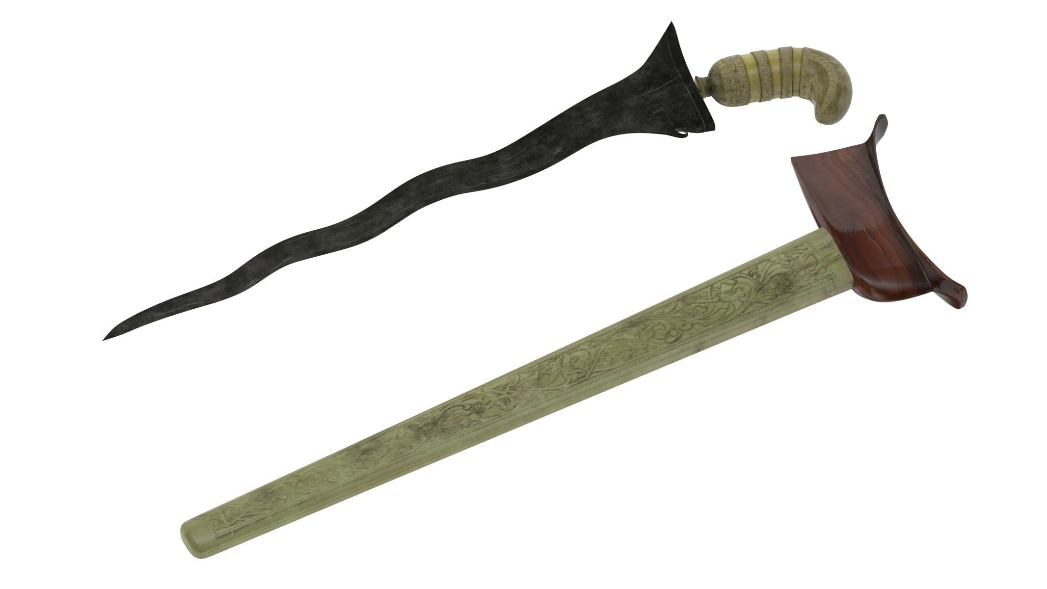 Kris Sword Low-poly 3D model_2