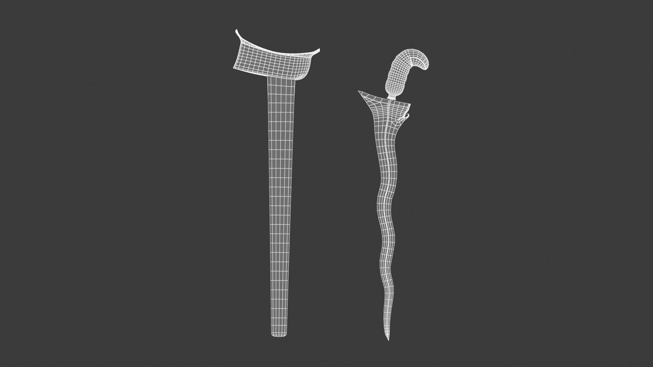 Kris Sword Low-poly 3D model_19