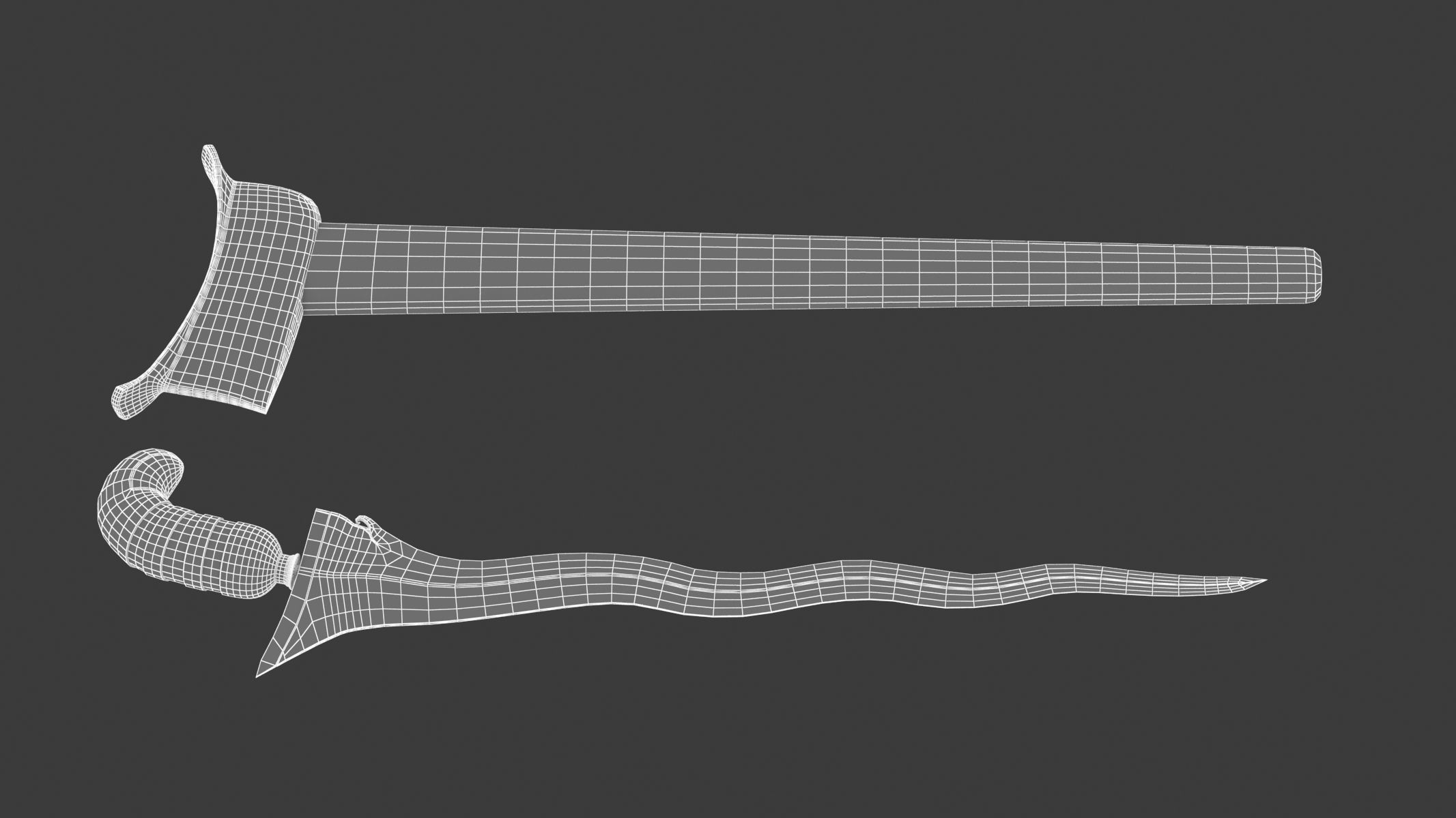 Kris Sword Low-poly 3D model_15