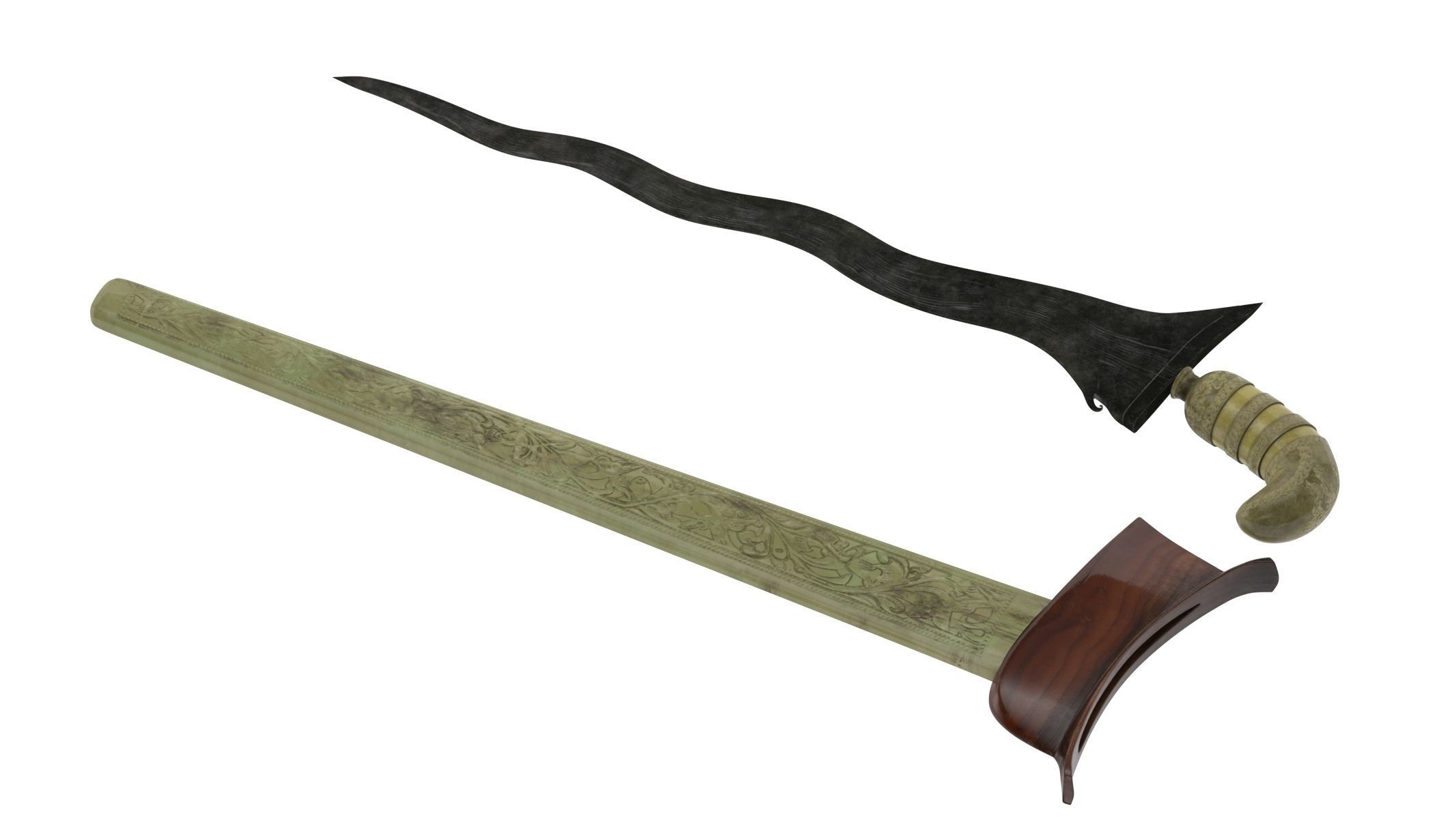 Kris Sword Low-poly 3D model_1