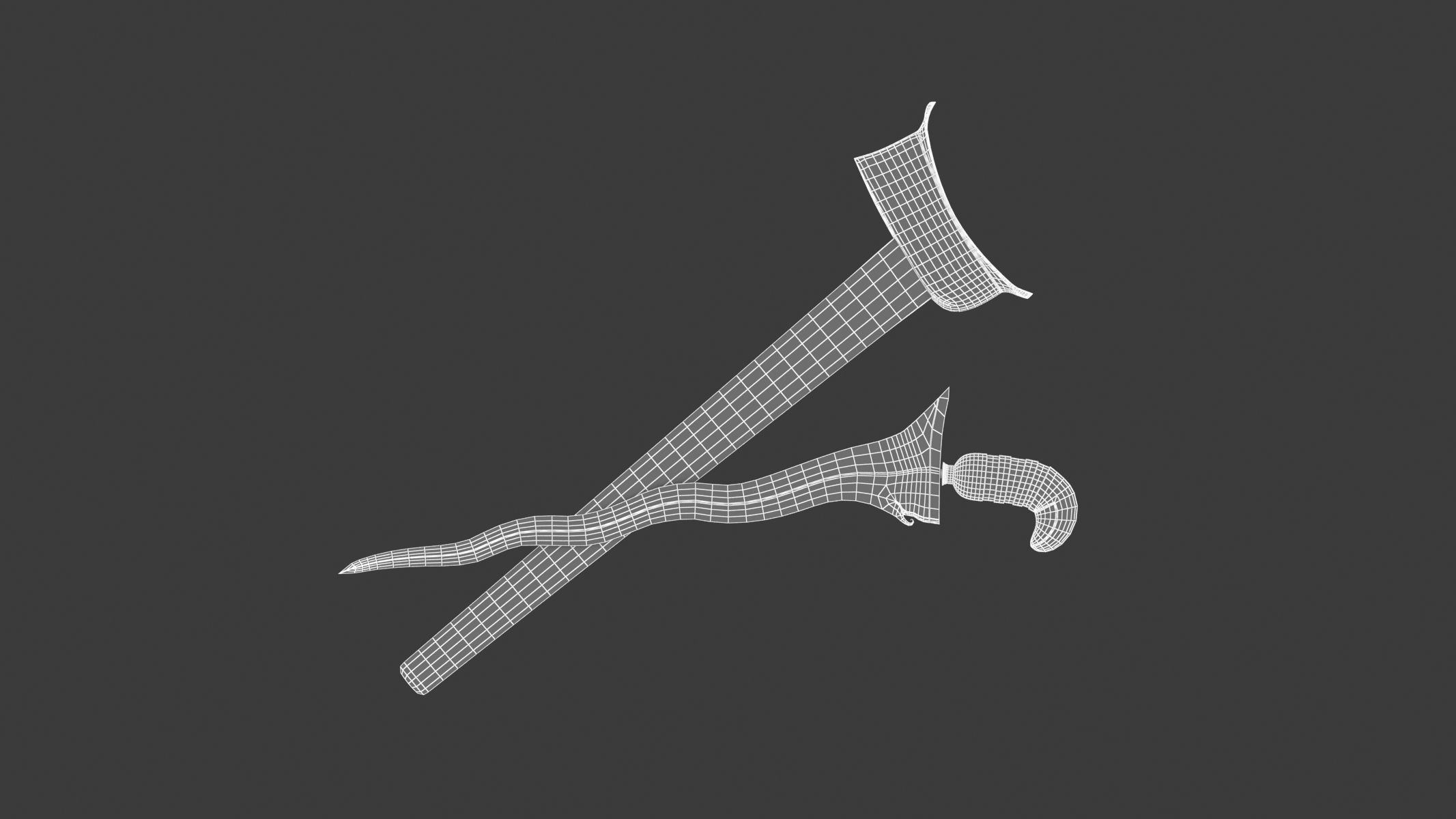 Kris Sword Low-poly 3D model_20