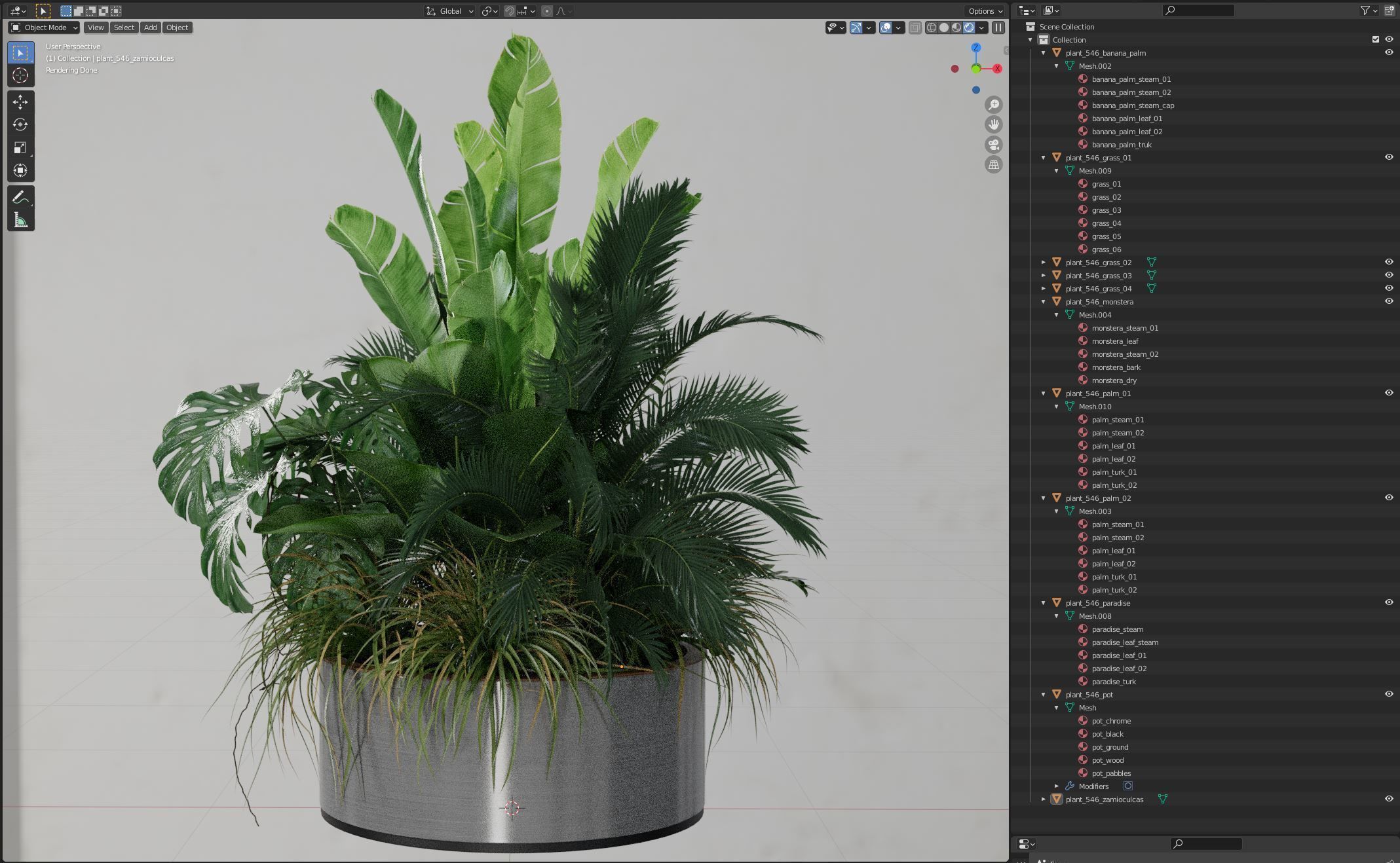 Plants collection 546 3D model_6