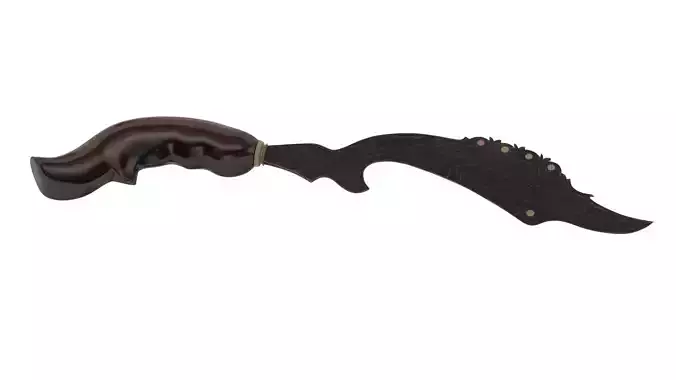 Kujang Knife Low-poly 3D model