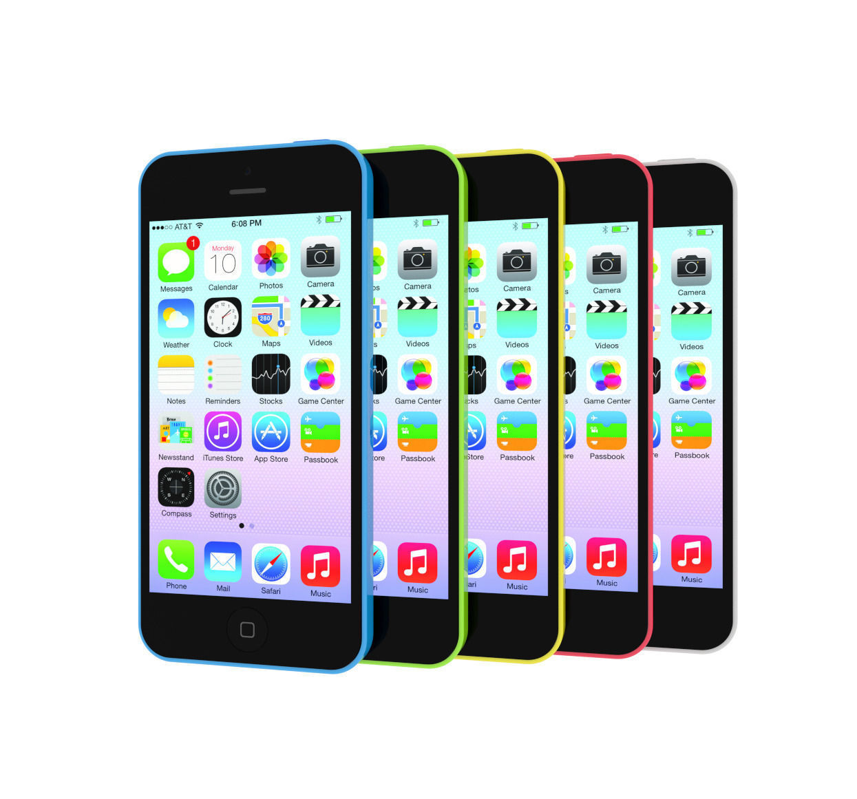 iPhone 5C with dynamic shaders for Blender 3D model_4