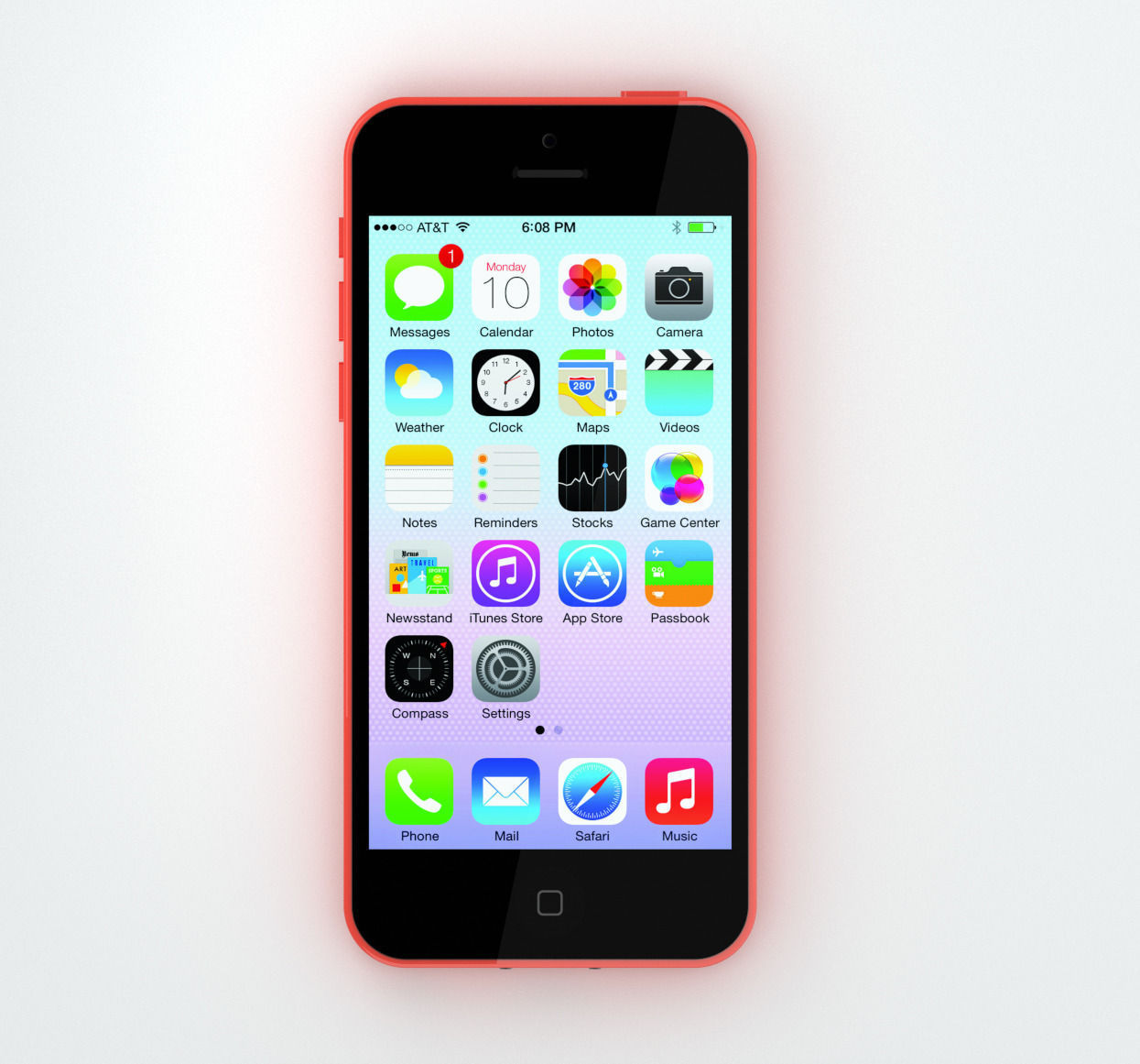 iPhone 5C with dynamic shaders for Blender 3D model_5