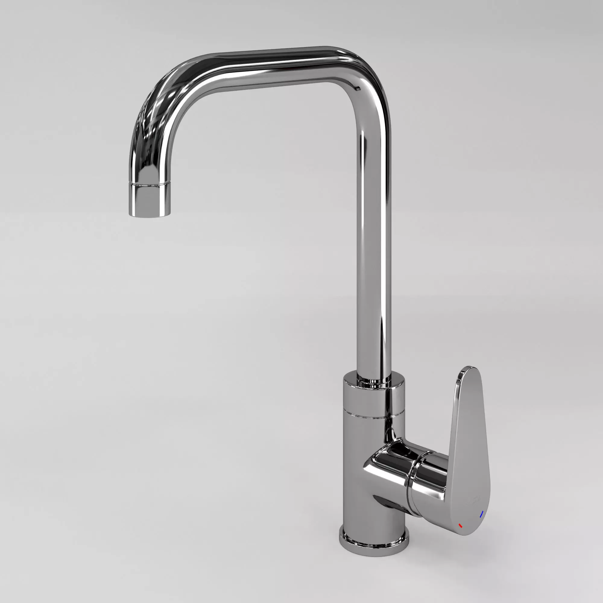 Faucet chrome kitchen 3D model