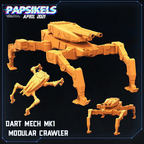 DART MECH MK1 MODULAR CRAWLER 3D print model