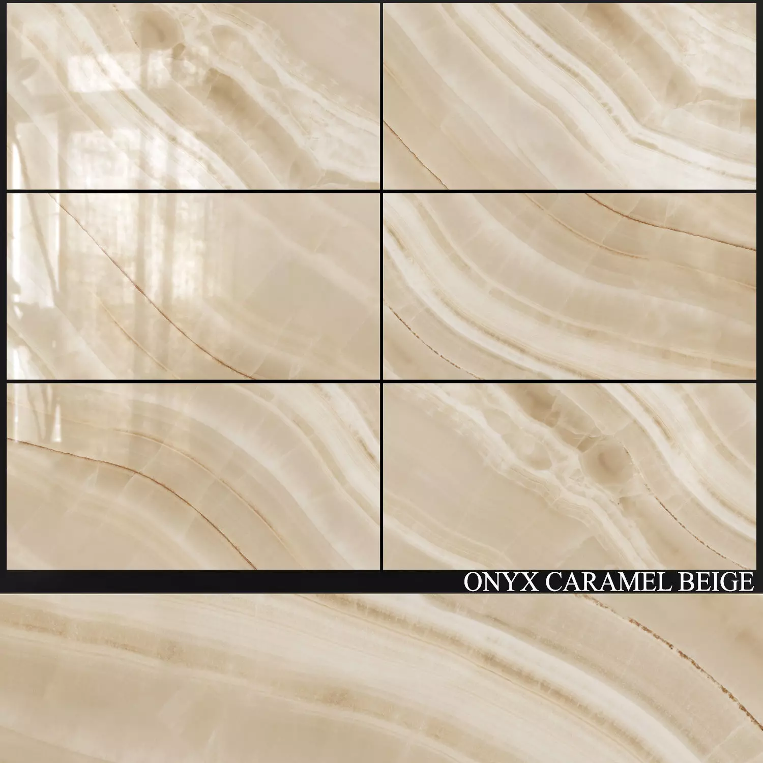 Decovita Onyx Caramel Beige 600x1200 3D model