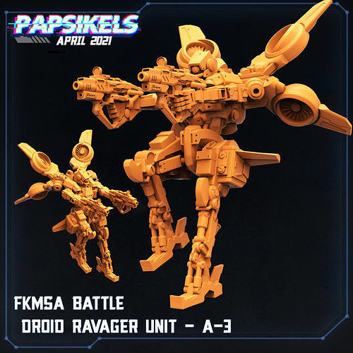  FUKIMASA BATTLE DROID RAVAGER UNIT - A3 3D print model
