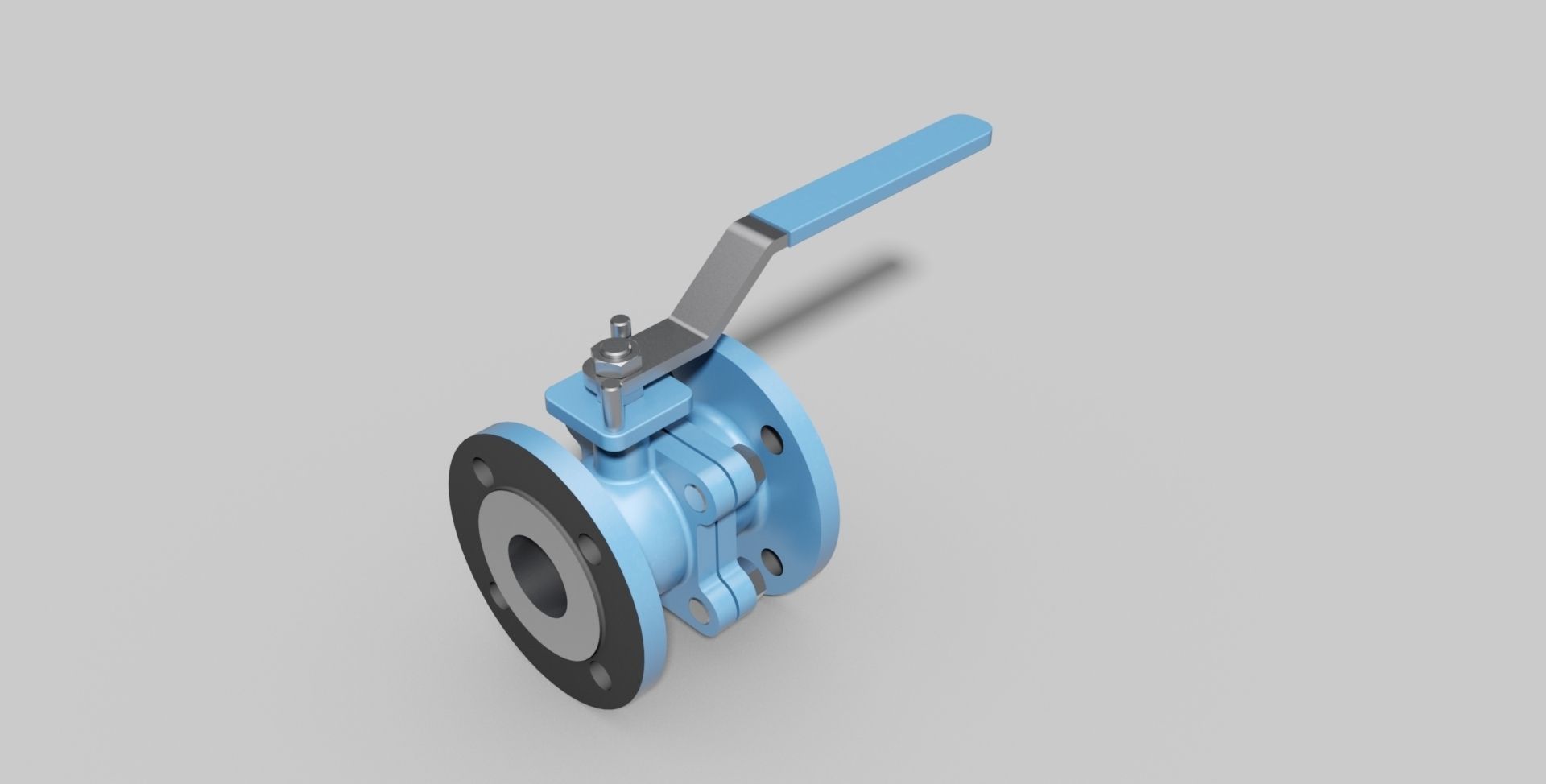 DN40 PN40 - 2-Piece ball valve NO - Autodesk Inventor 3D model_1