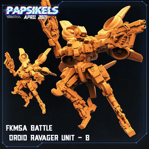  FUKIMASA BATTLE DROID RAVAGER UNIT - B 3D print model