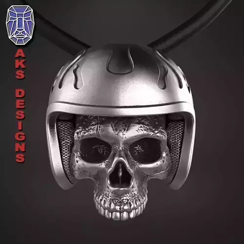 skull Pendant jewelry Biker skull 4 3D print model