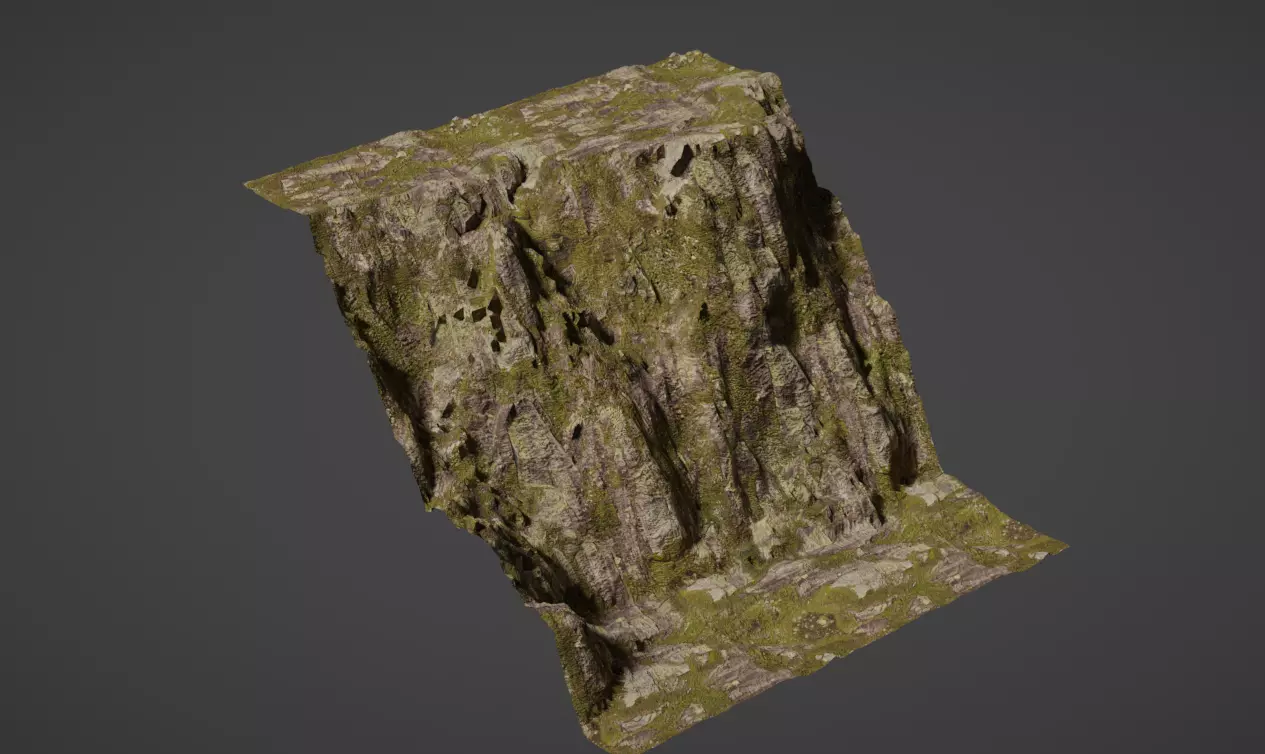 cliff mountain  3D model_0