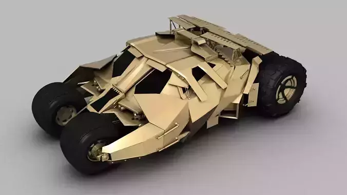 BAT MAN Tumbler CAR Low-poly 3D model