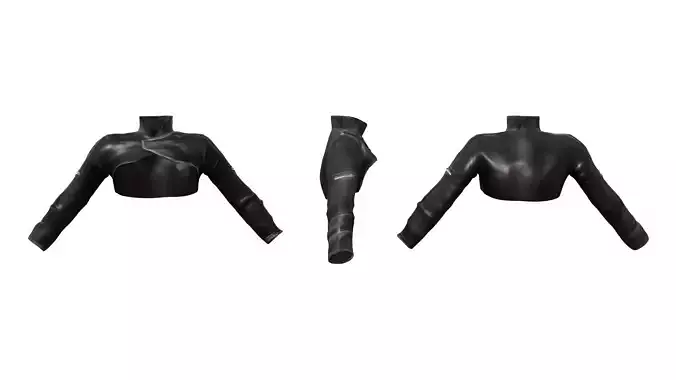 Leather Bolero Biker Jacket