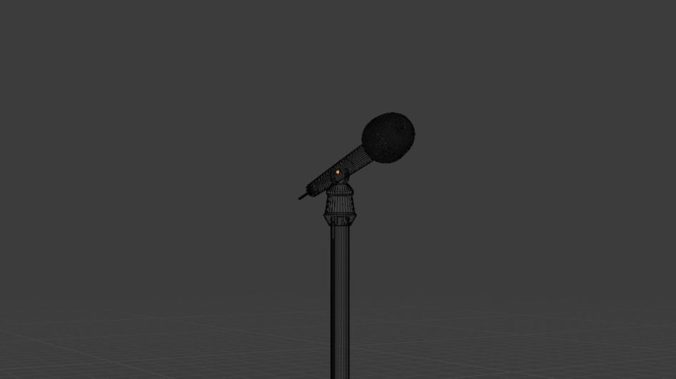 Microphone and mic stand 3D model_6