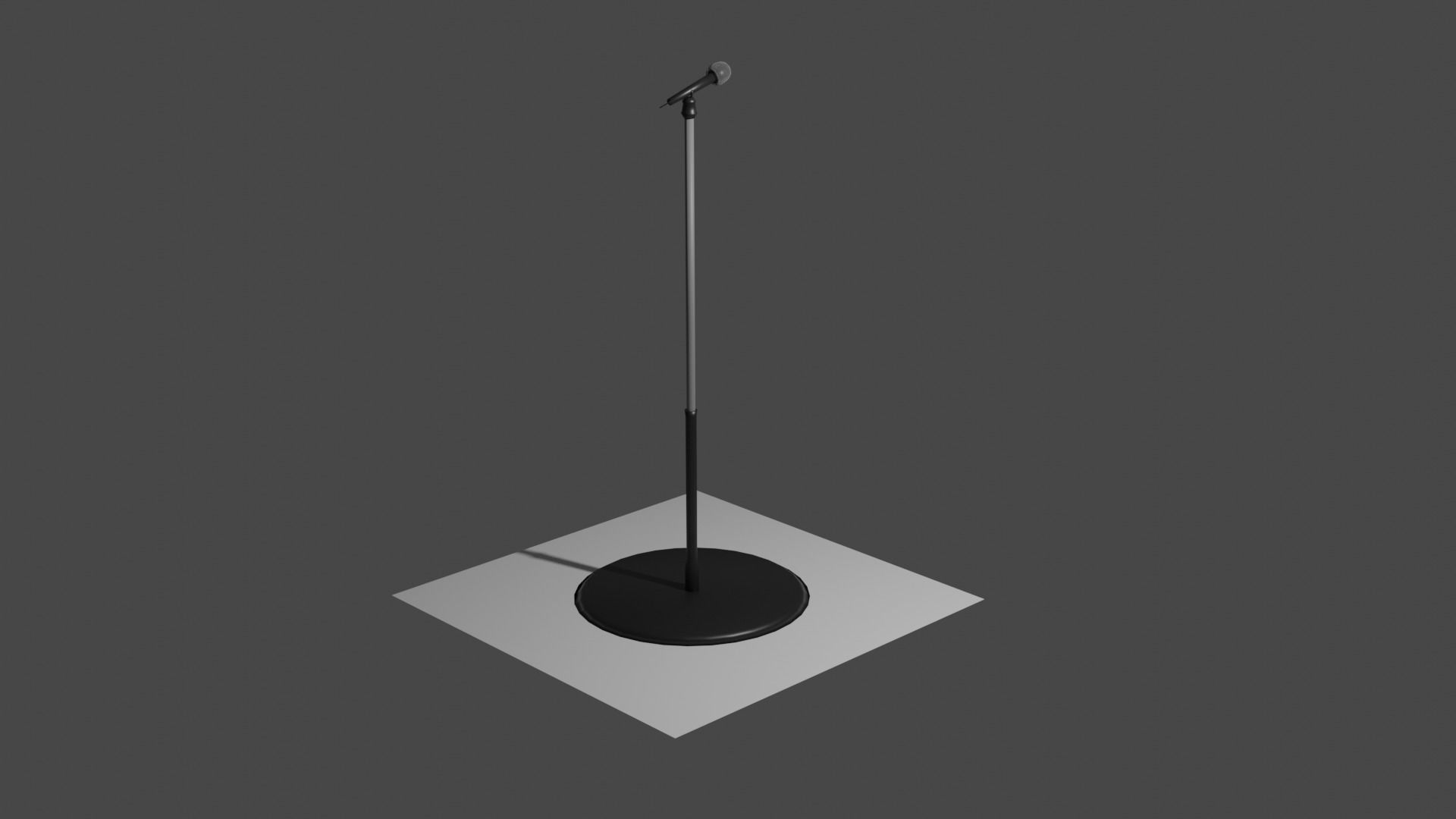 Microphone and mic stand 3D model_1