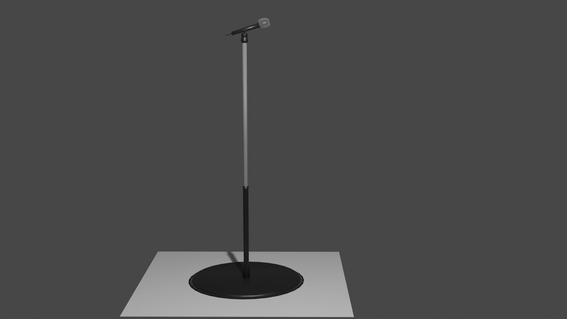 Microphone and mic stand 3D model_2
