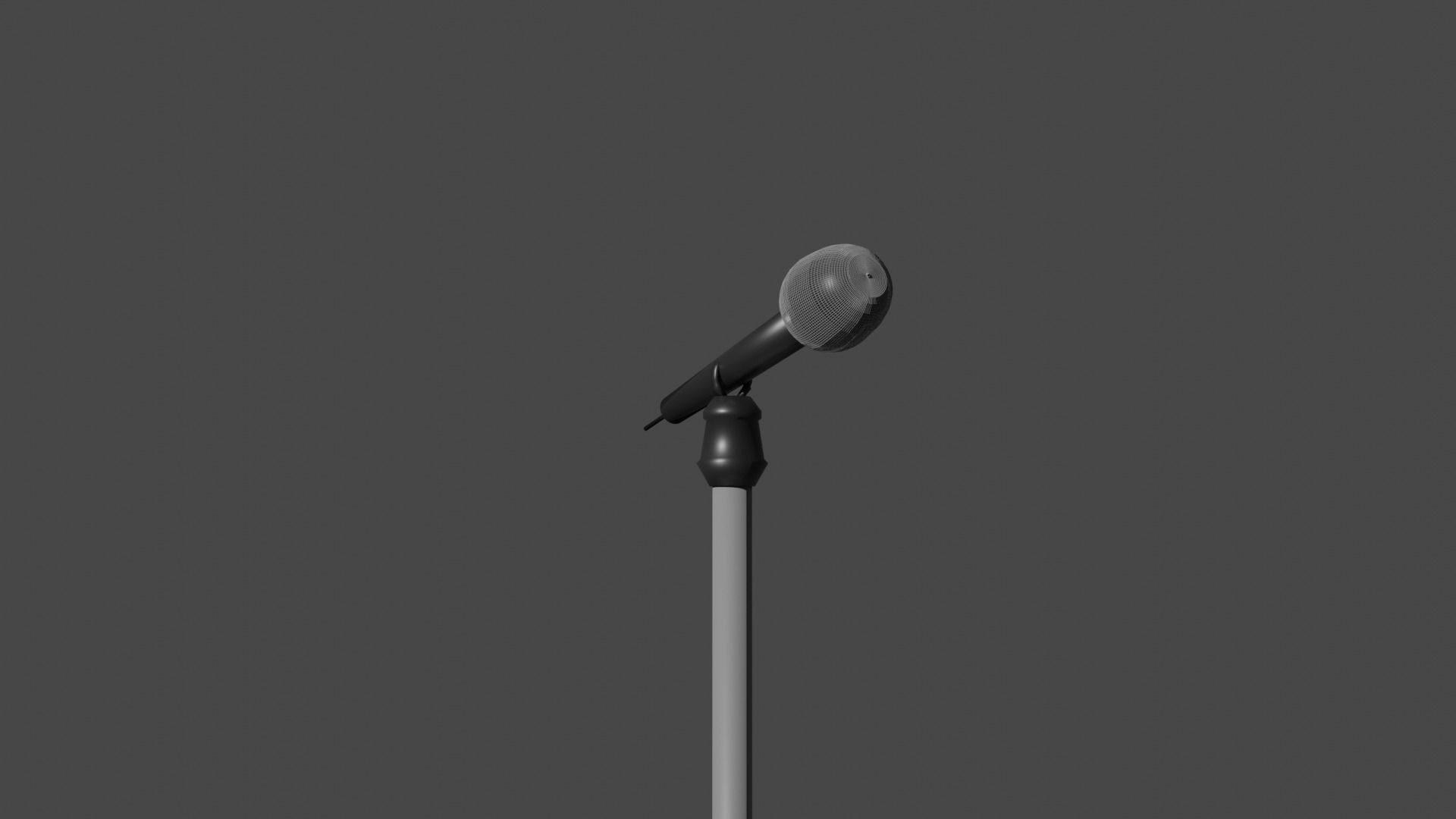 Microphone and mic stand 3D model_5