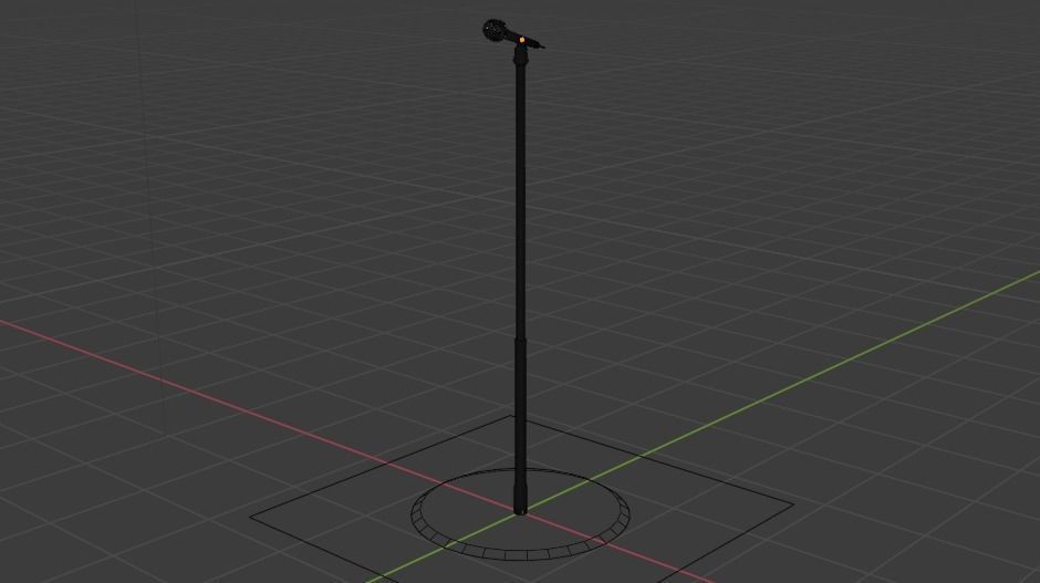 Microphone and mic stand 3D model_8