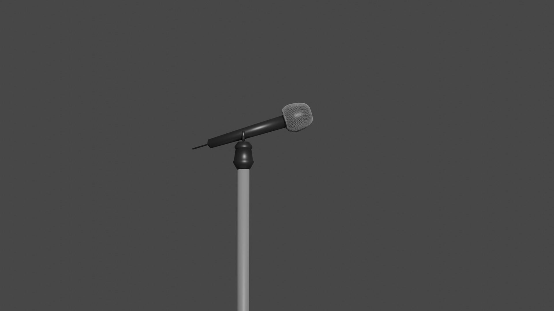 Microphone and mic stand 3D model_4